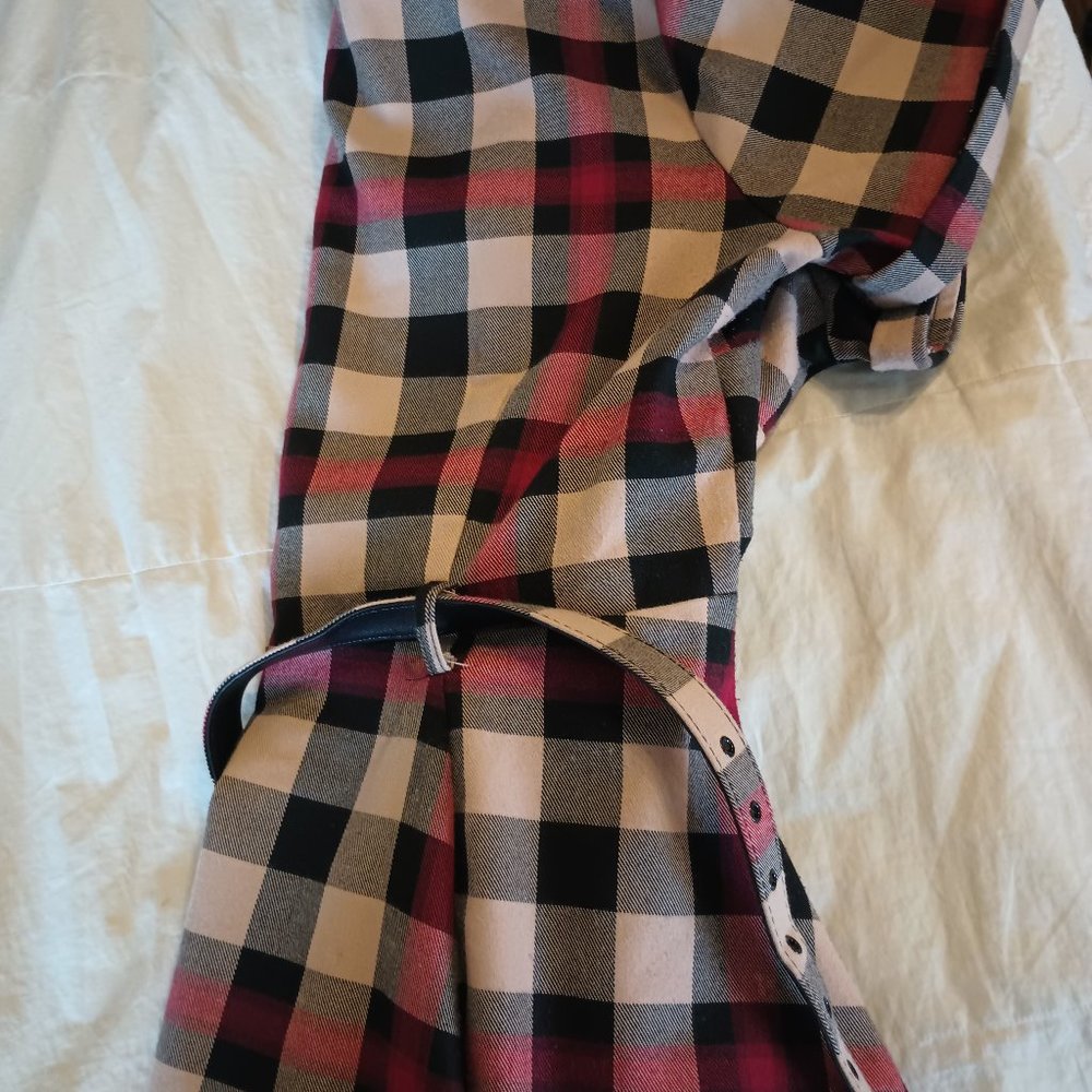 Collectif Caterina swing dress winter large gingham size 18